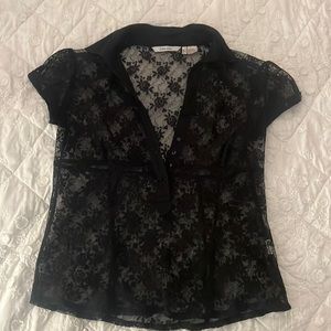 SOLD Zara Black Lace Top